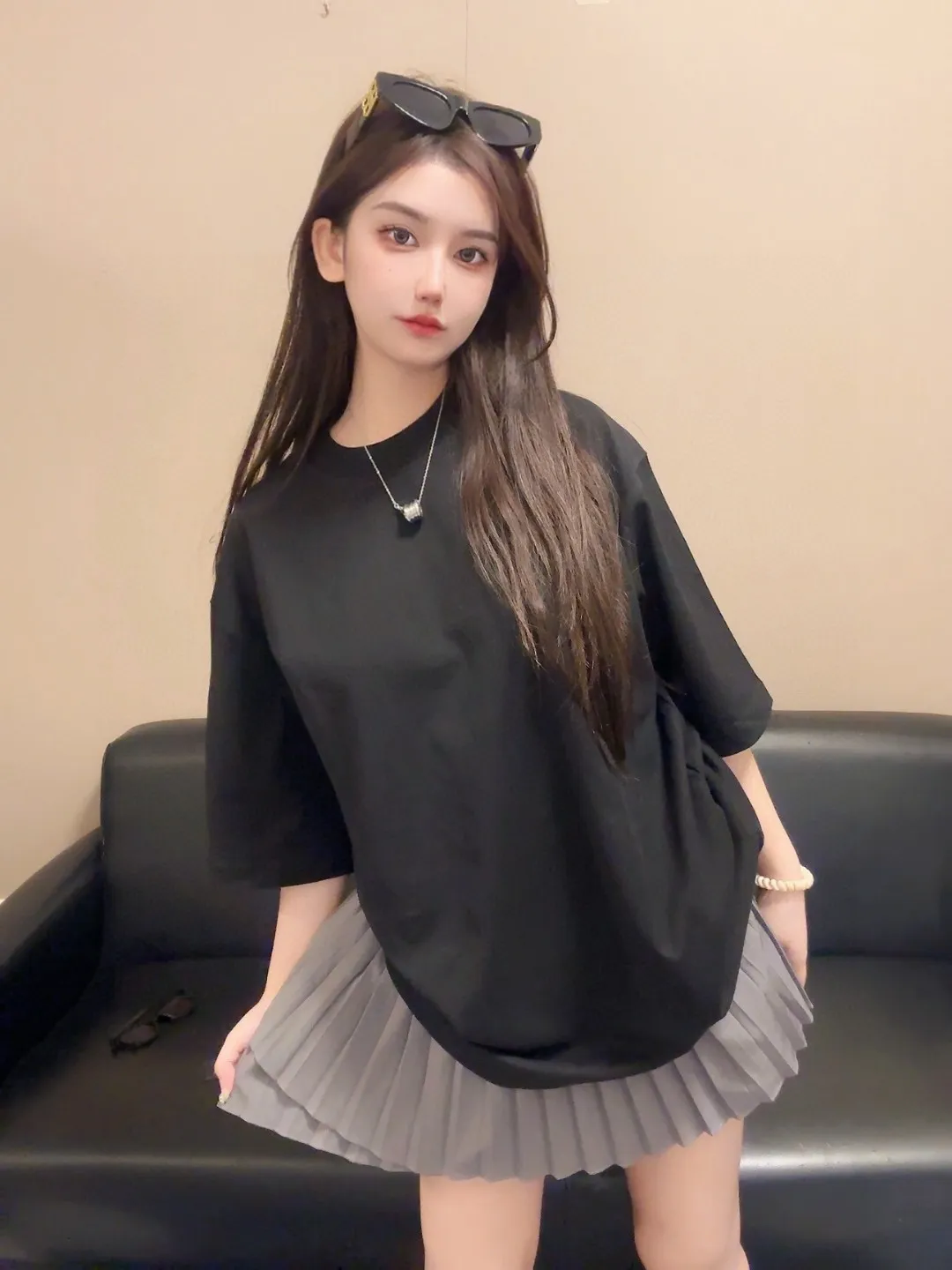 P80✨🔥 BALENCIAGA Paris lettering printed short-sleeved T-shirt, custom-woven and dyed 280g combed cotton heavyweight fabric, zero color difference in thread, perfect details, different from the current version on the market, welcome to compare, Same Style for men and women, must-sell in the picture above Color: White Black Size: 1 2 3 4